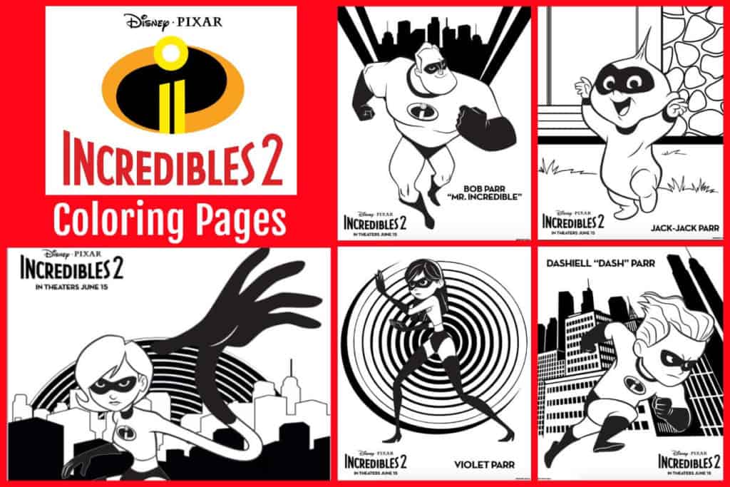 "Incredibles 2" Printables - Coloring Sheets, Recipes and Activity ...
