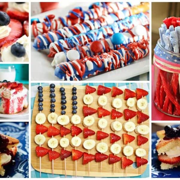 Red, White and Blue Treats and our Delicious Dishes Recipe Party