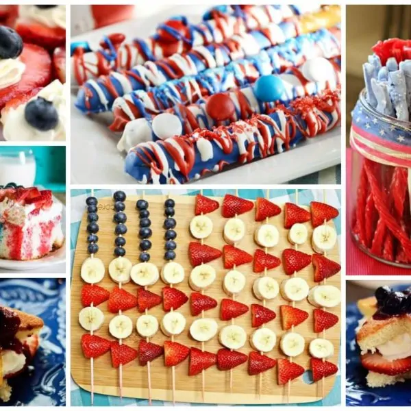 Red, White and Blue Treats and our Delicious Dishes Recipe Party