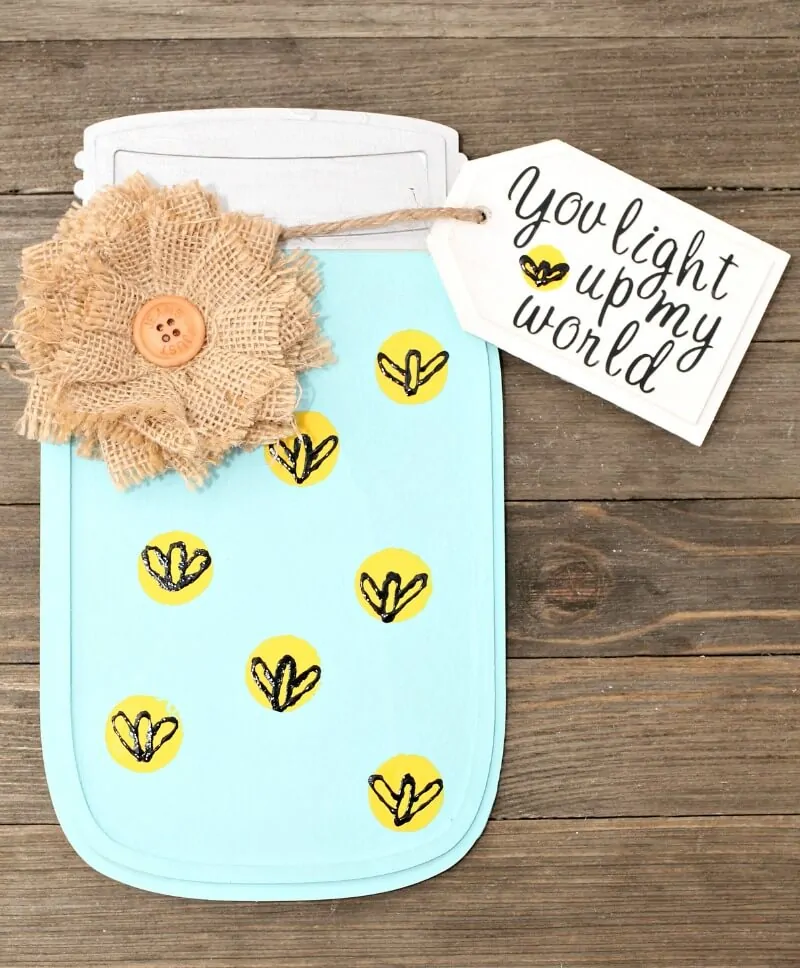 Wooden Mason Jar Craft - DIY Card