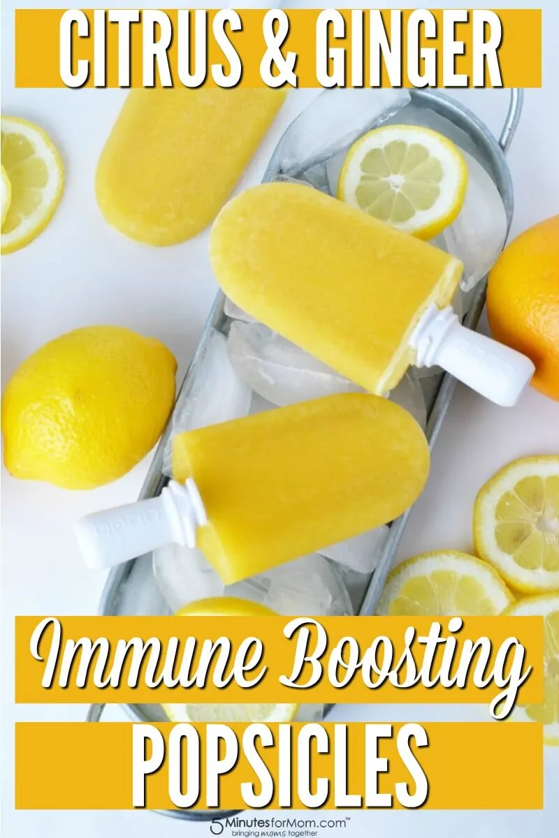 Citrus and Ginger Immune Boosting Popsicles