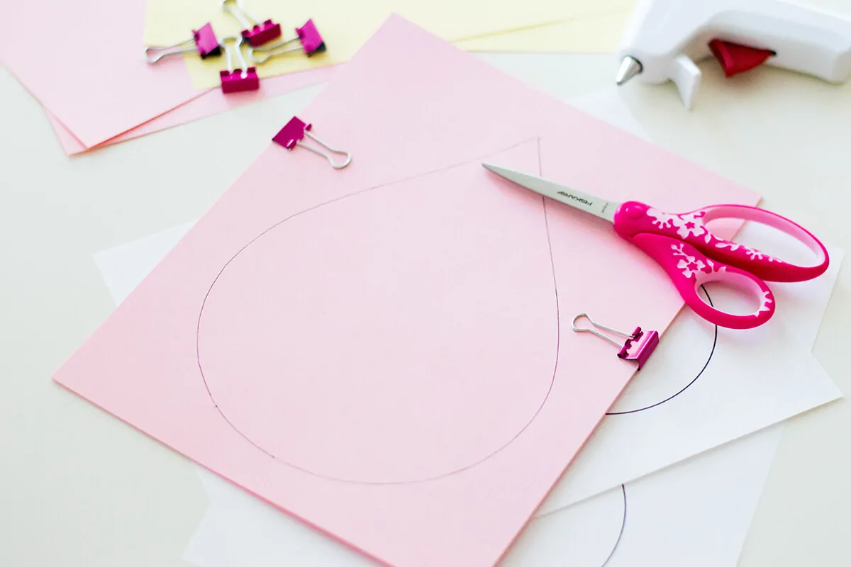 Cutting out the flower petals.