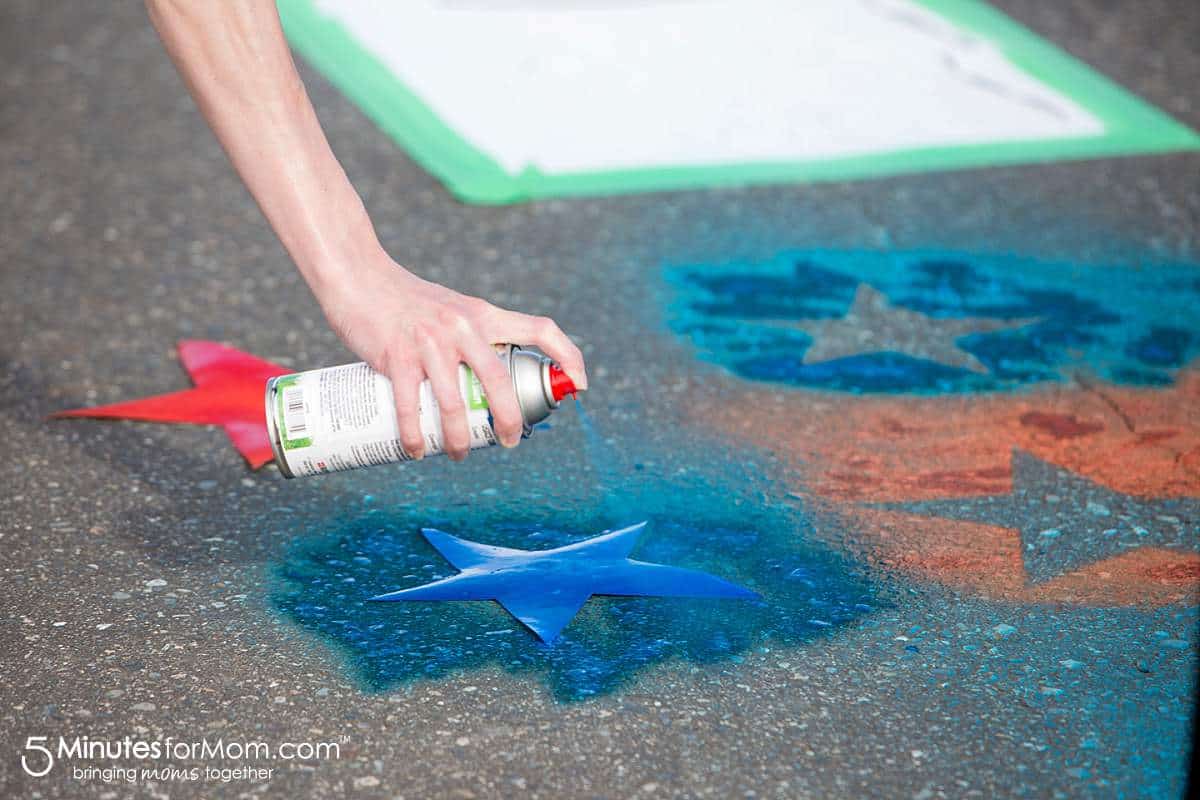 How to Spray Chalk An American Flag 5 Minutes for Mom