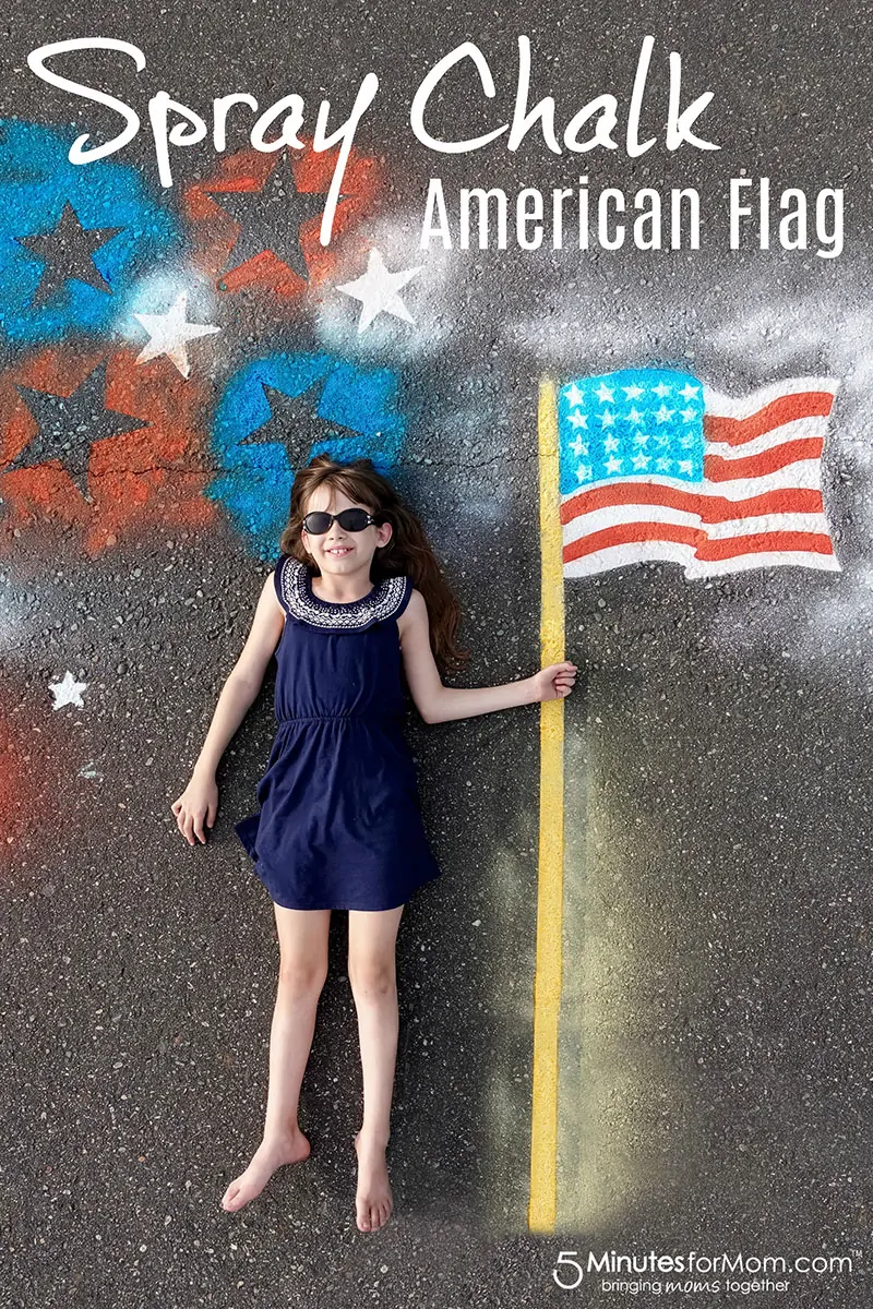 How to spray chalk an American Flag