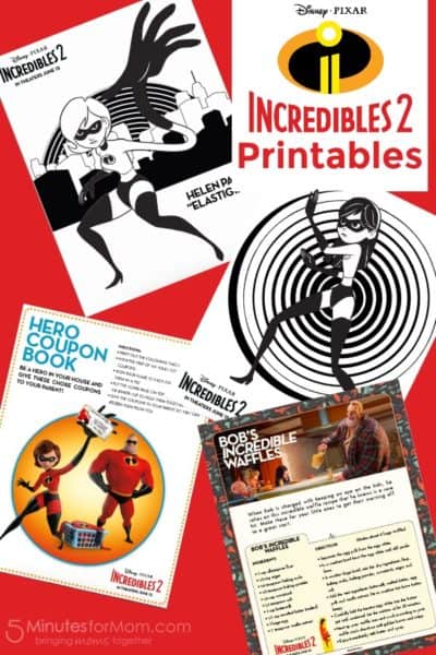 "Incredibles 2" Printables - Coloring Sheets, Recipes and Activity ...