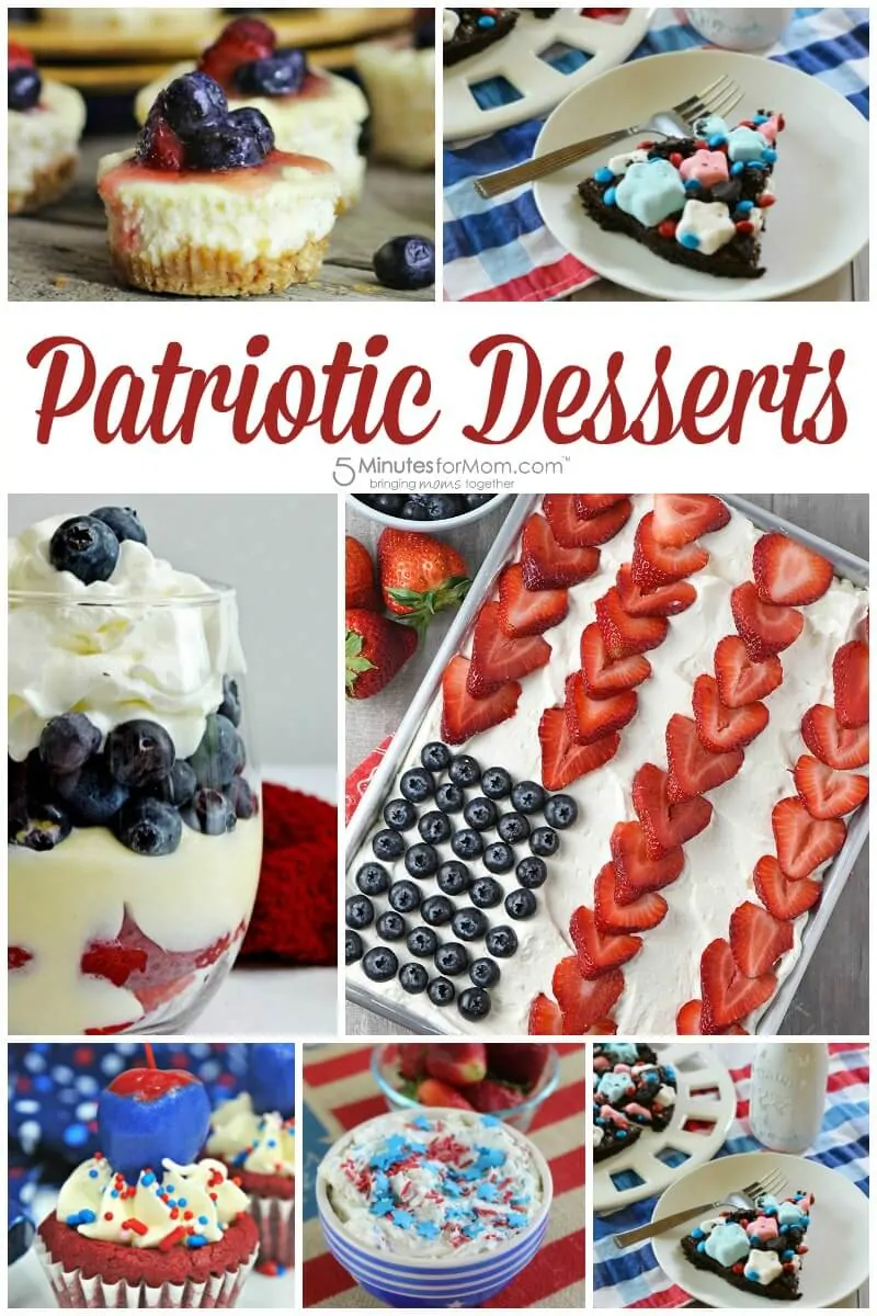 Patriotic Desserts - Red White and Blue Dessert Recipes