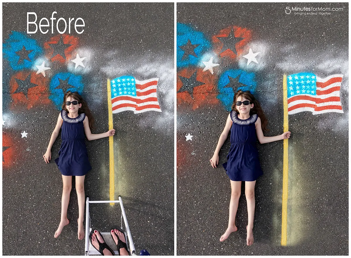 Spray Chalk Photography Before and After