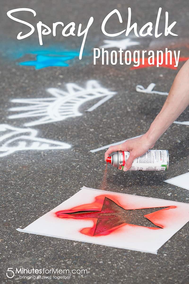 Star Templates and Spray Chalk for Chalk Photography