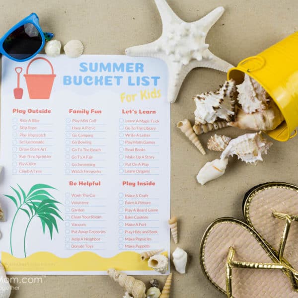 Printable Summer Bucket List For Kids
