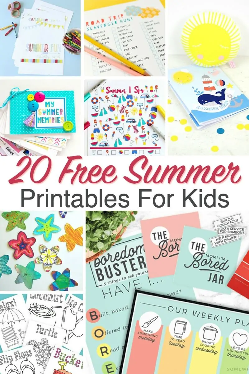 20 Free Summer Printables For Kids