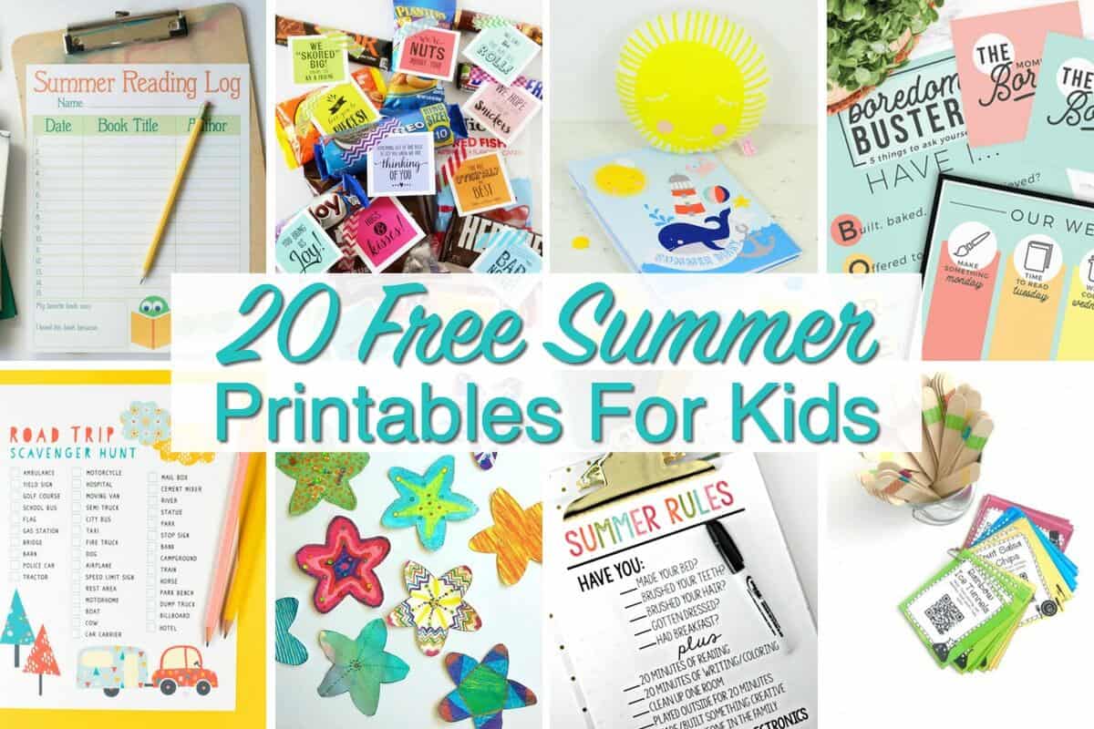 Free Summer Printables For Kids 5 Minutes For Mom