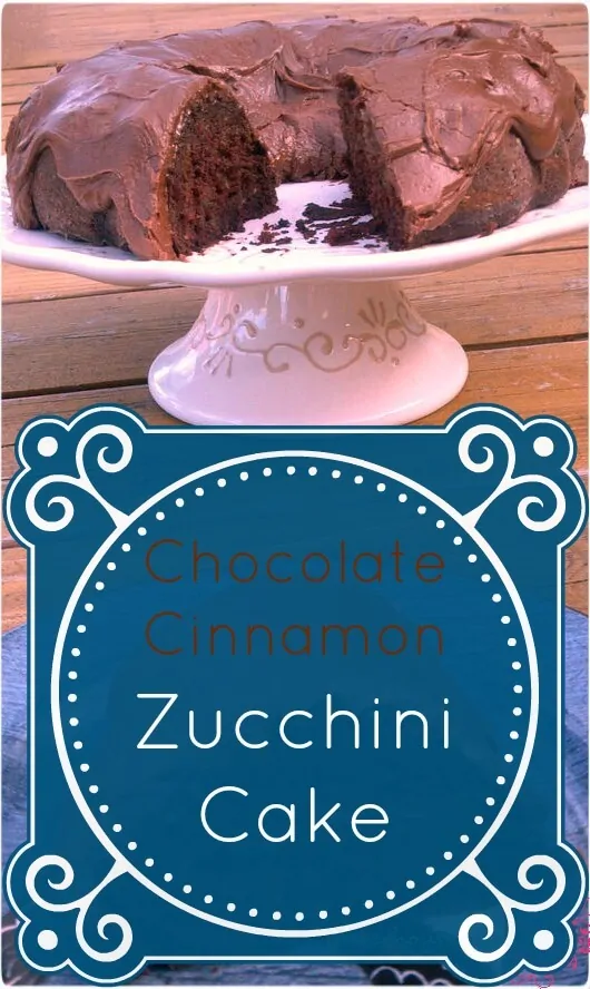 Chocolate Cinnamon Zucchini Cake from Clever Housewife