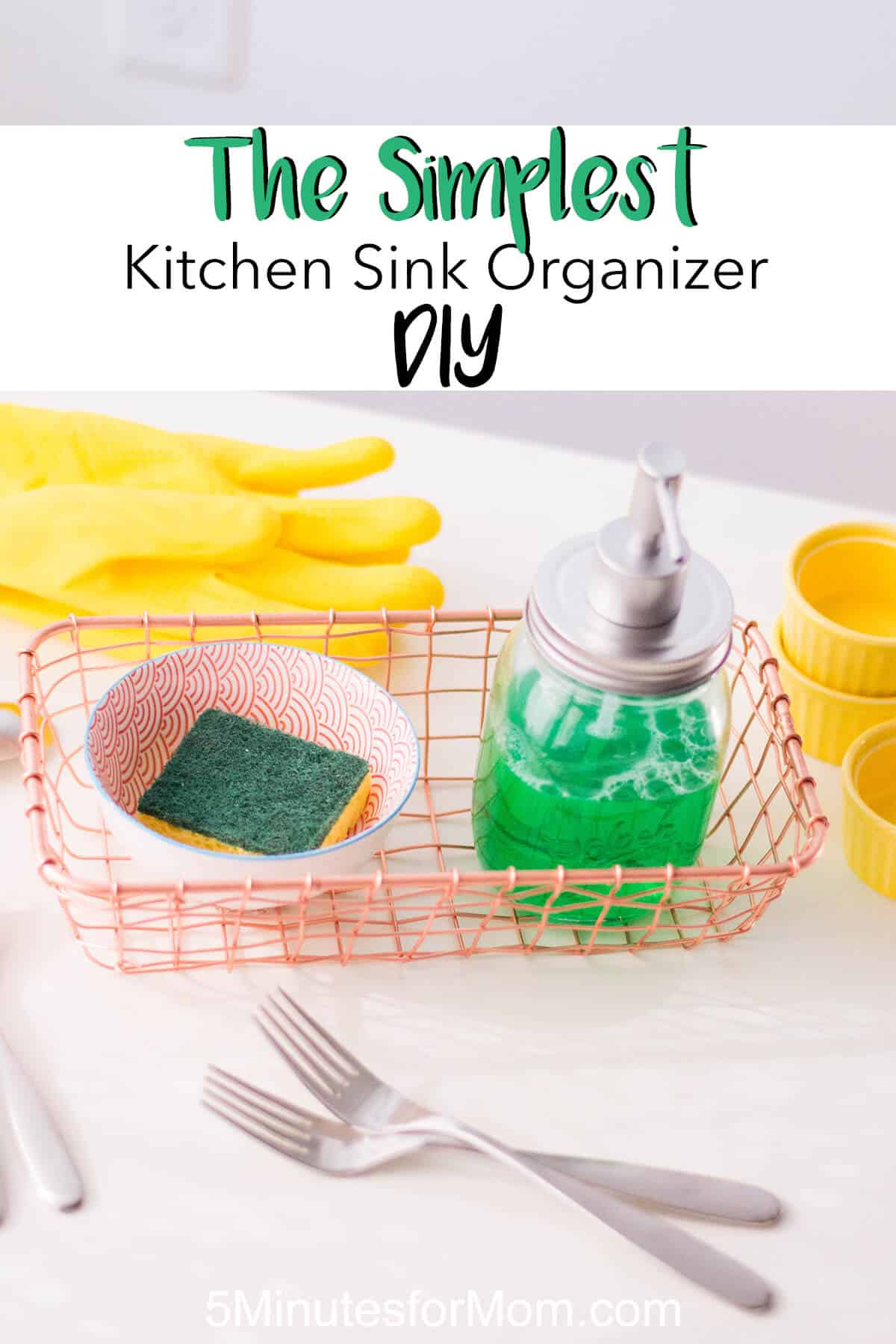 Diy Kitchen Sink Organizer Quick Home Solution 5 Minutes For Mom