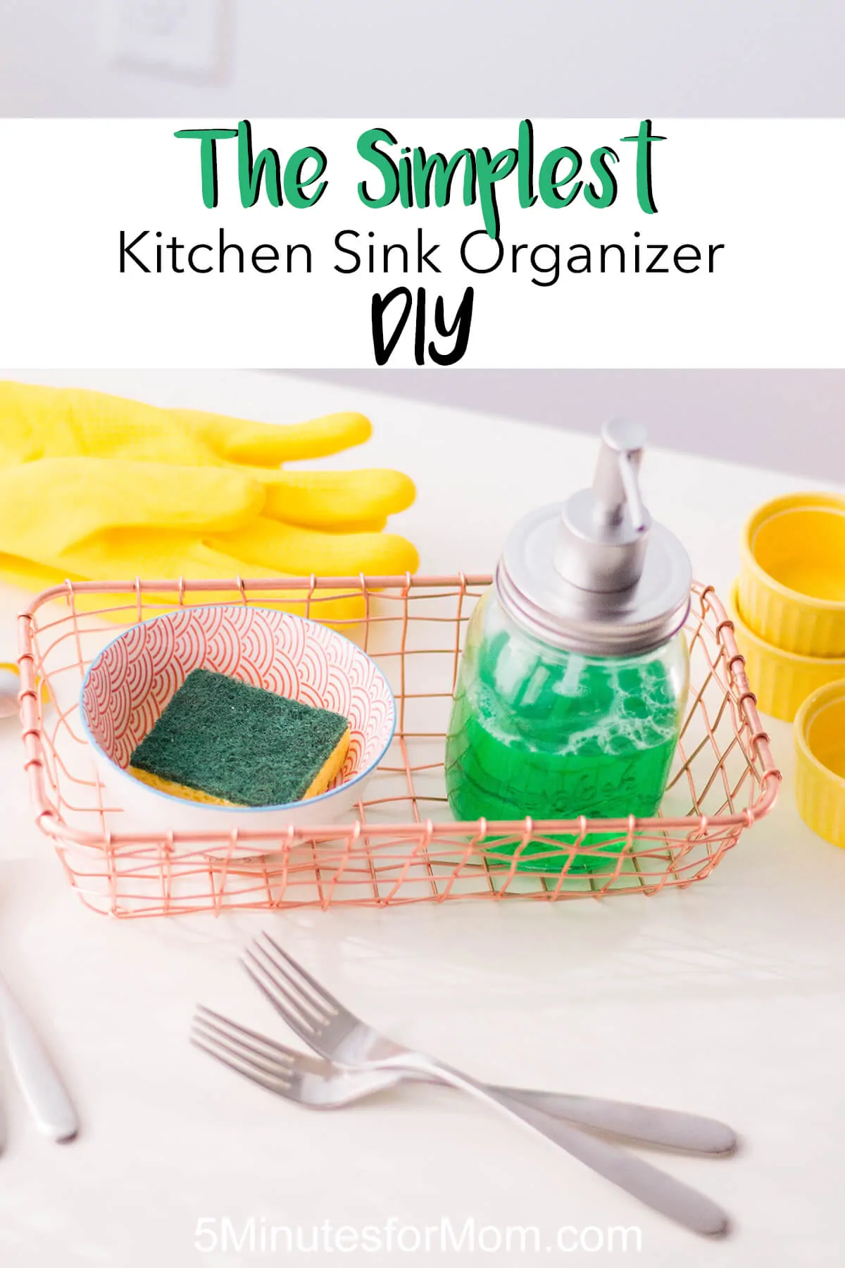 DIY Kitchen Sink Organizer - Our latest home DIY solution: a kitchen sink organizer to keep things clean, fresh, and aesthetically pleasing.