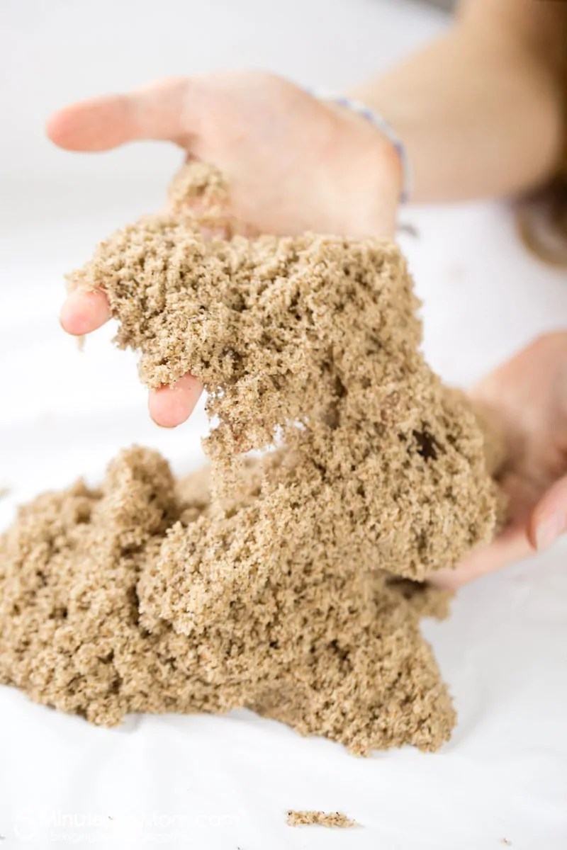 Kinetic Sand is a mixture of 98% sand and 2% polymer