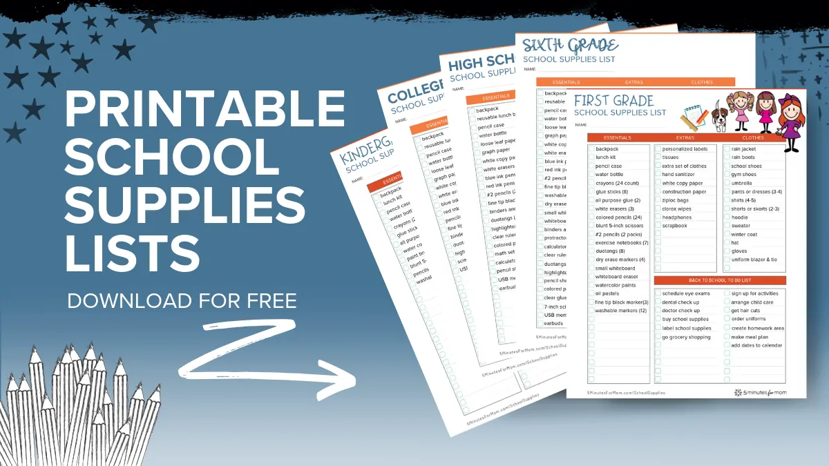 School Supplies Lists and Shopping Guide