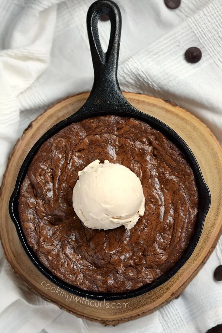 Skillet Brownies for Two from Cooking with Curls - After School Snack