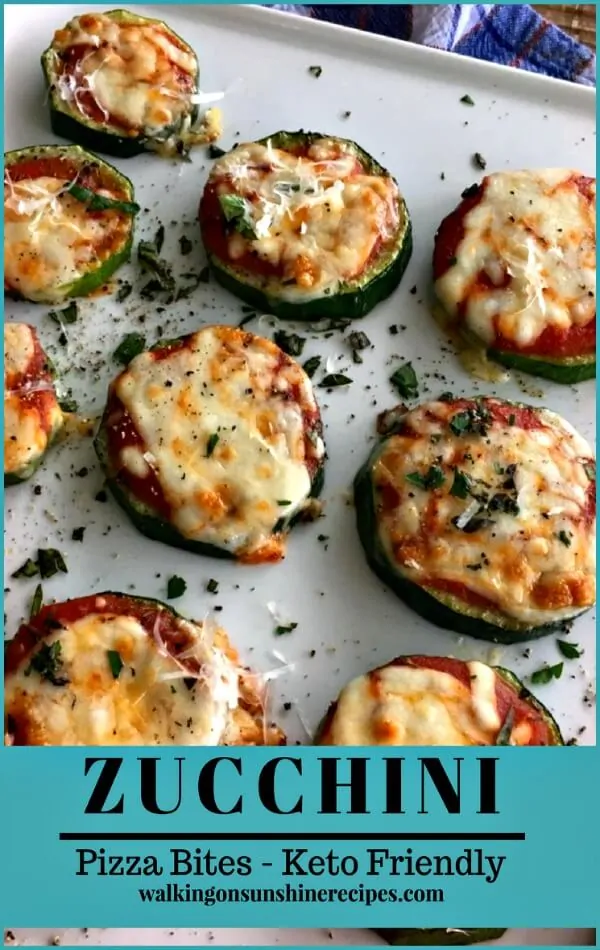 Zucchini Pizza Bites Keto Friendly from Walking on Sunshine Recipes