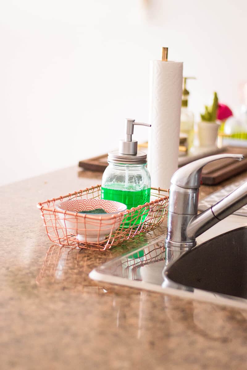 Quick Home Solution DIY Kitchen Sink Organizer 5 Minutes for Mom