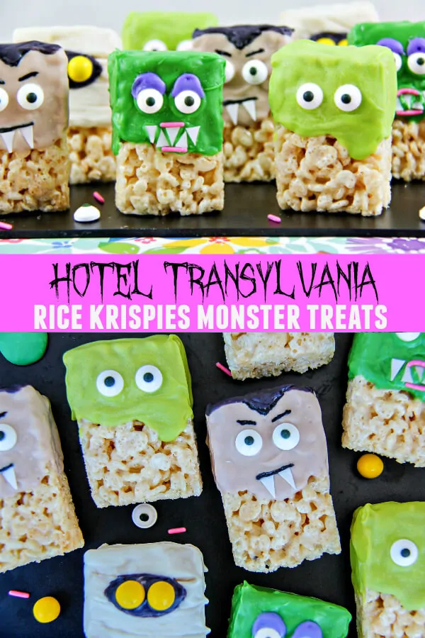 Hotel Transylvania Party Treats - Hotel Transylvania Rice Krispies Monster Treats