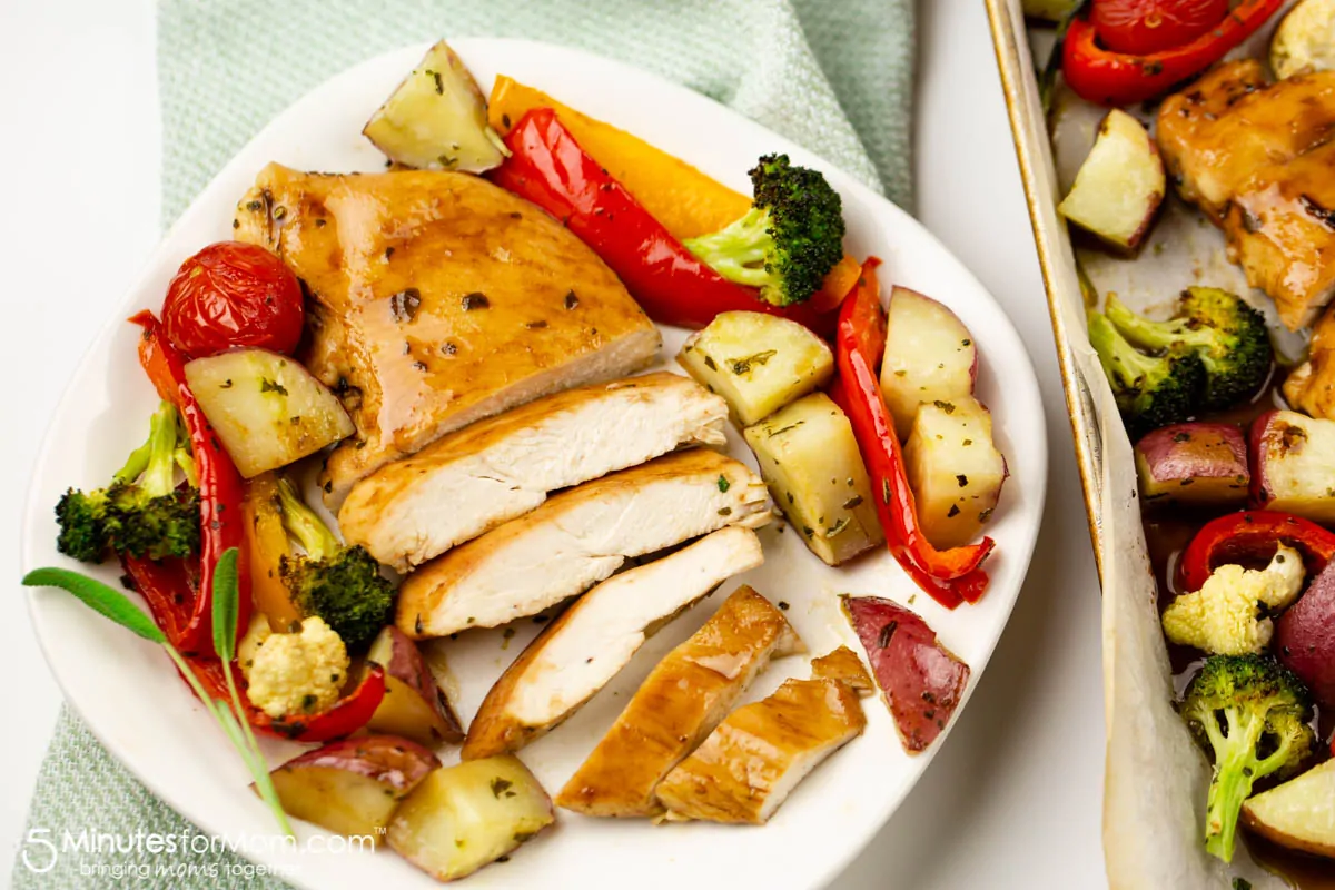 Sheet Pan Maple-Glazed Chicken - a sweet and simple one sheet chicken dinner