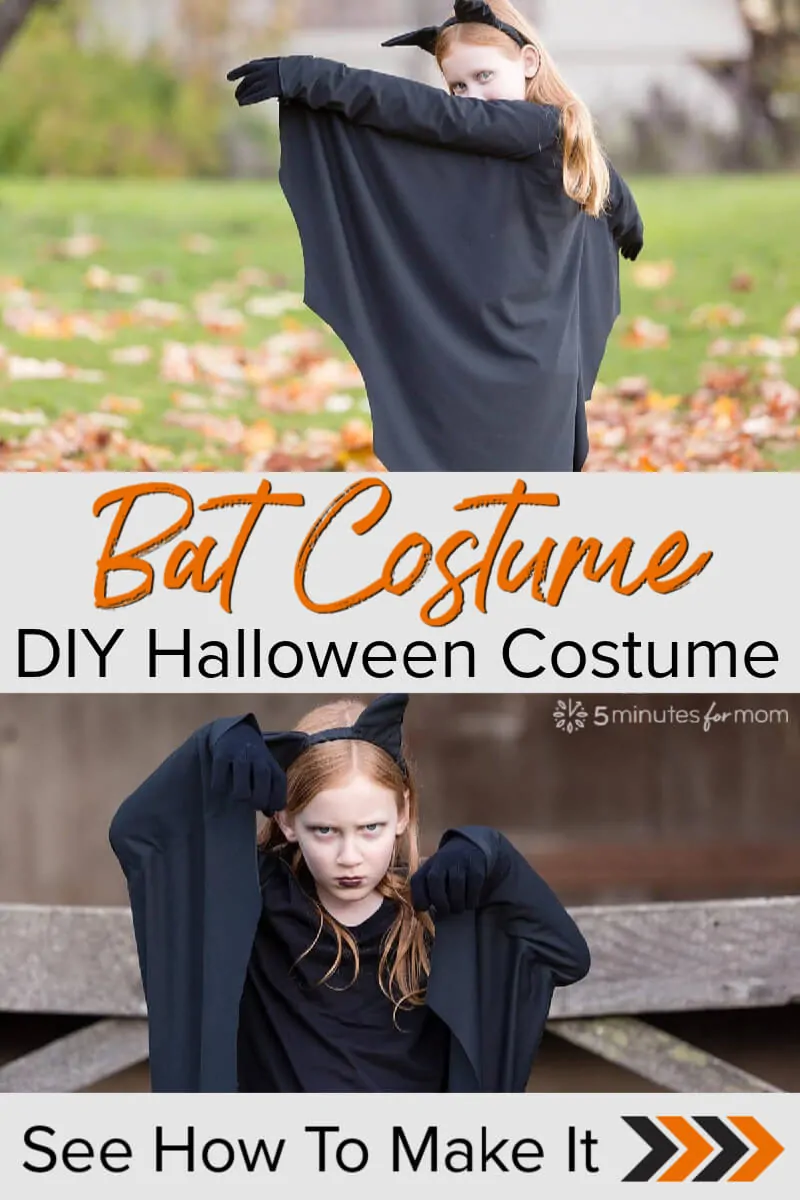 Bat Costume - DIY Halloween Costume For Kids - Easy to Make