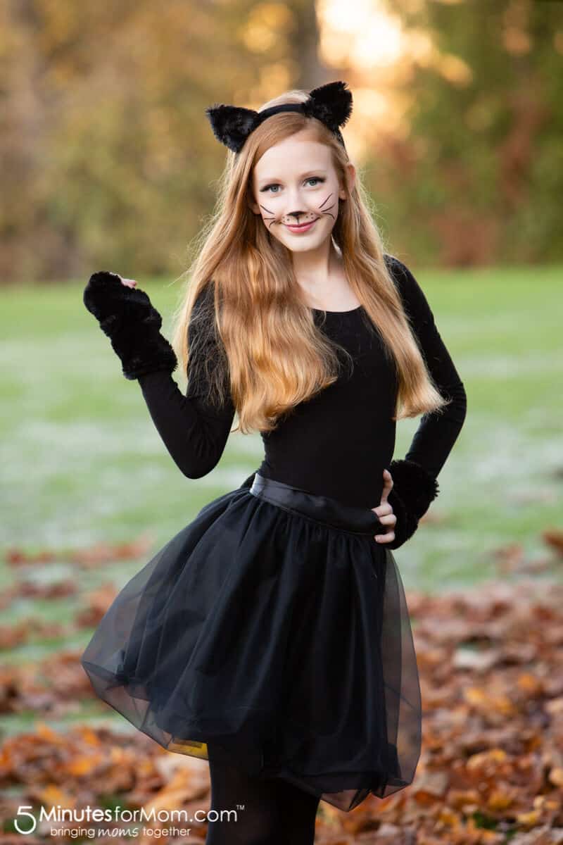 teen black cat costume