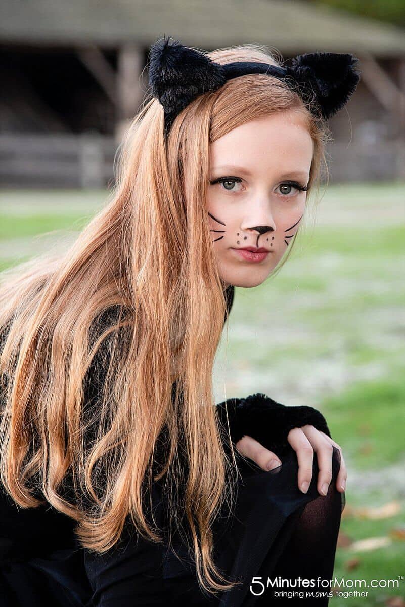 cat halloween makeup for kids