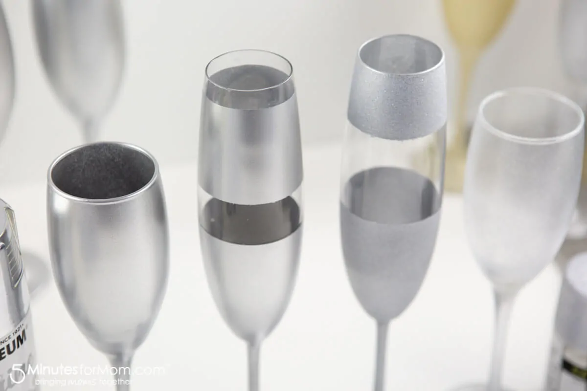 How to paint decorative champagne glasses