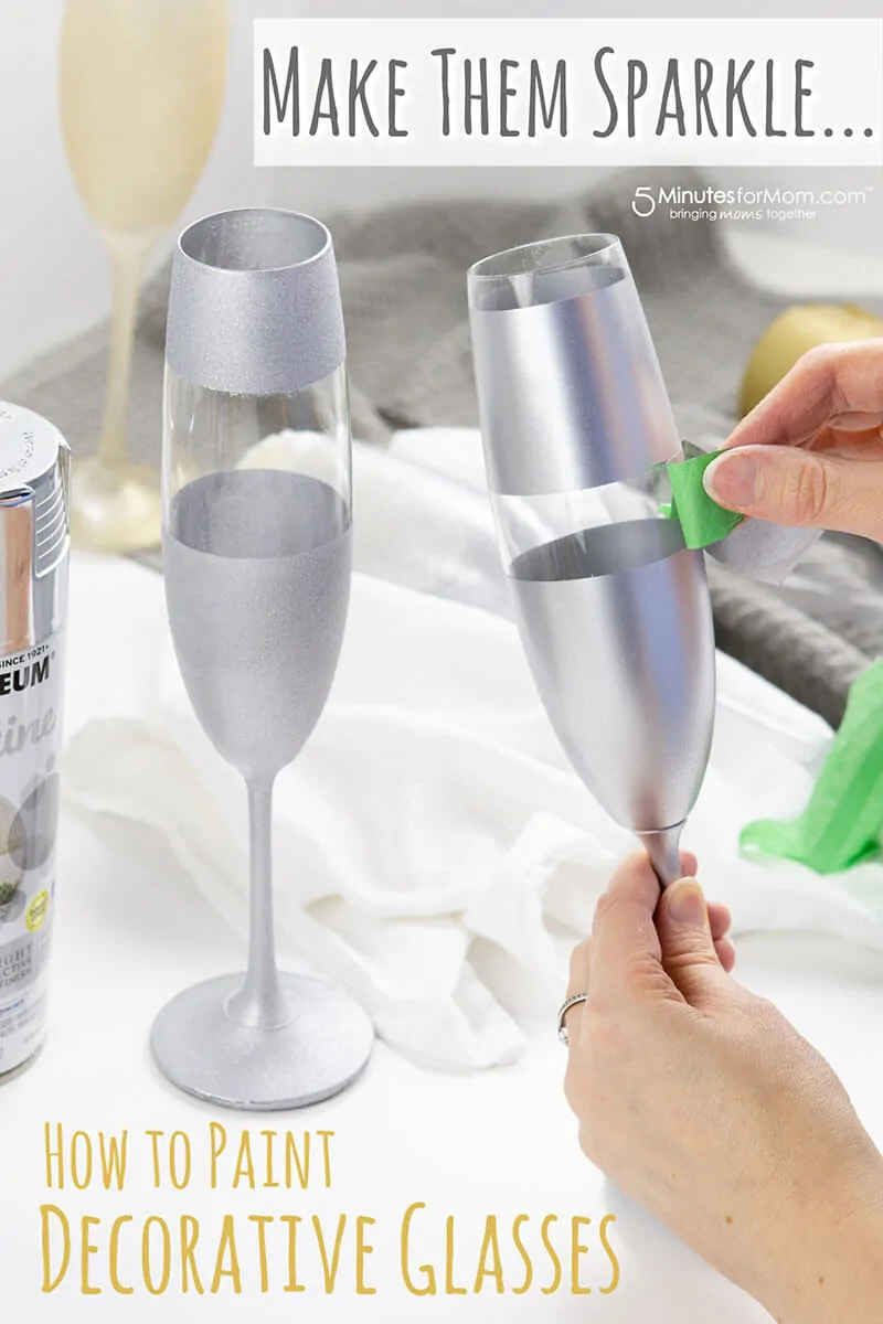 How to paint decorative champagne glasses