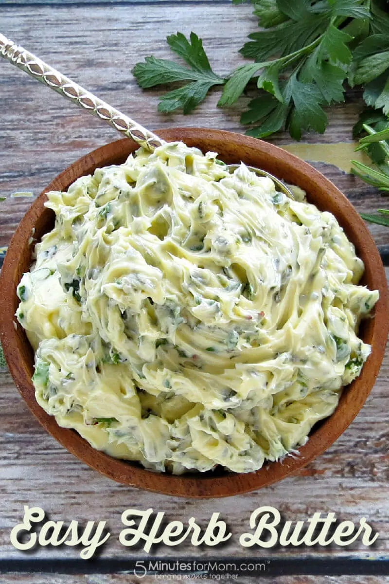 Easy Garlic Herb Butter, 5 minutes!