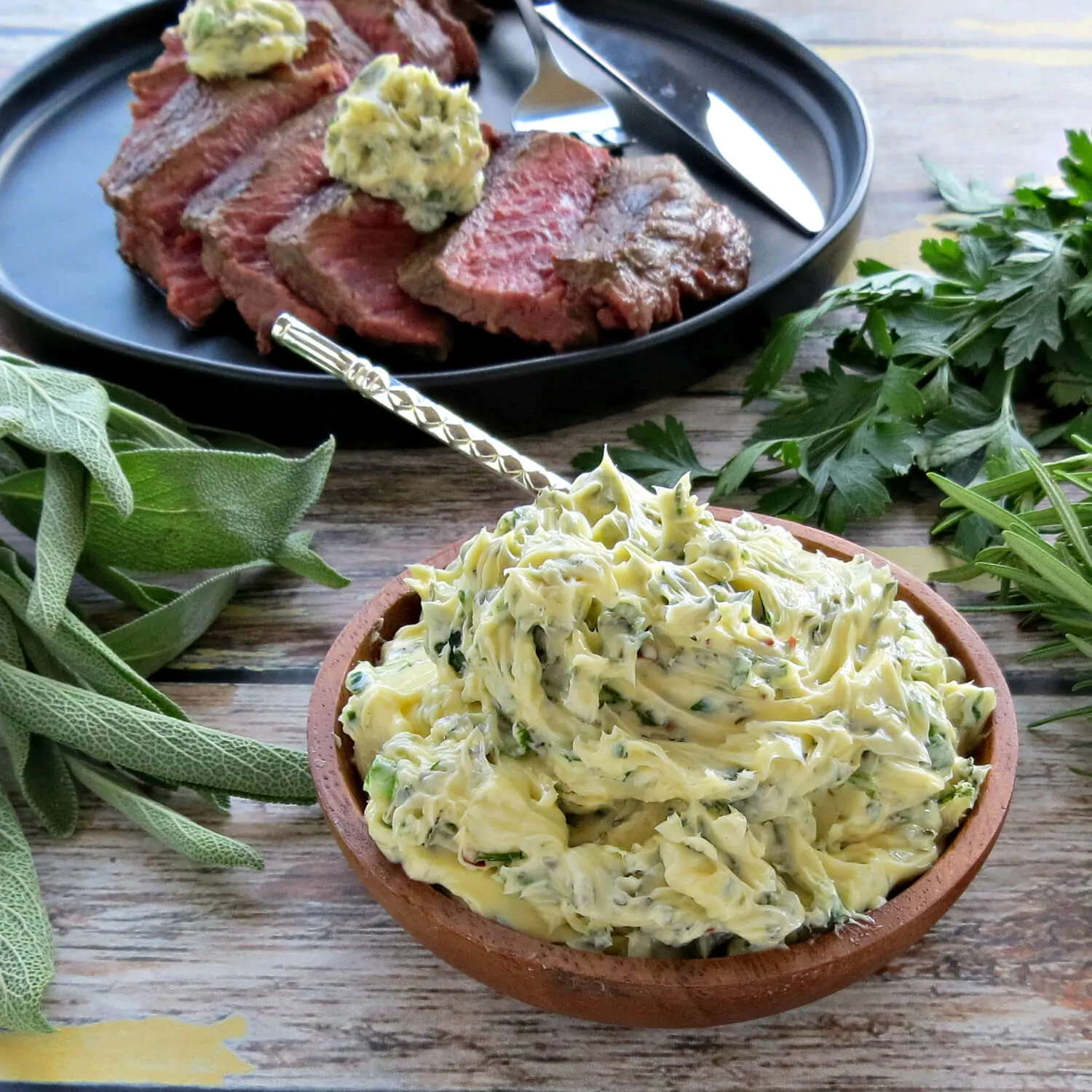 Easy Herb Butter with Steak