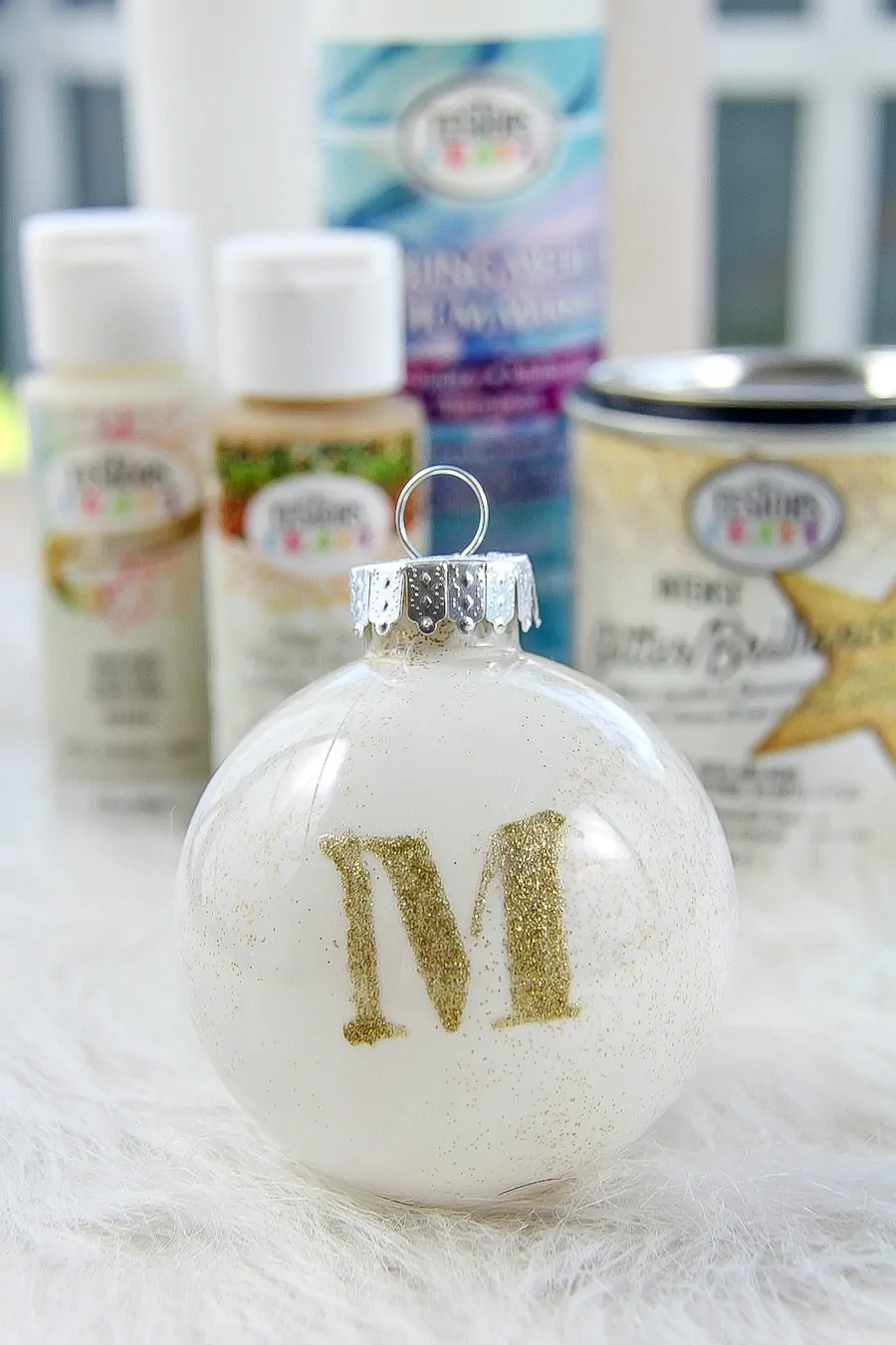 How To Paint Stenciled Christmas Ornaments