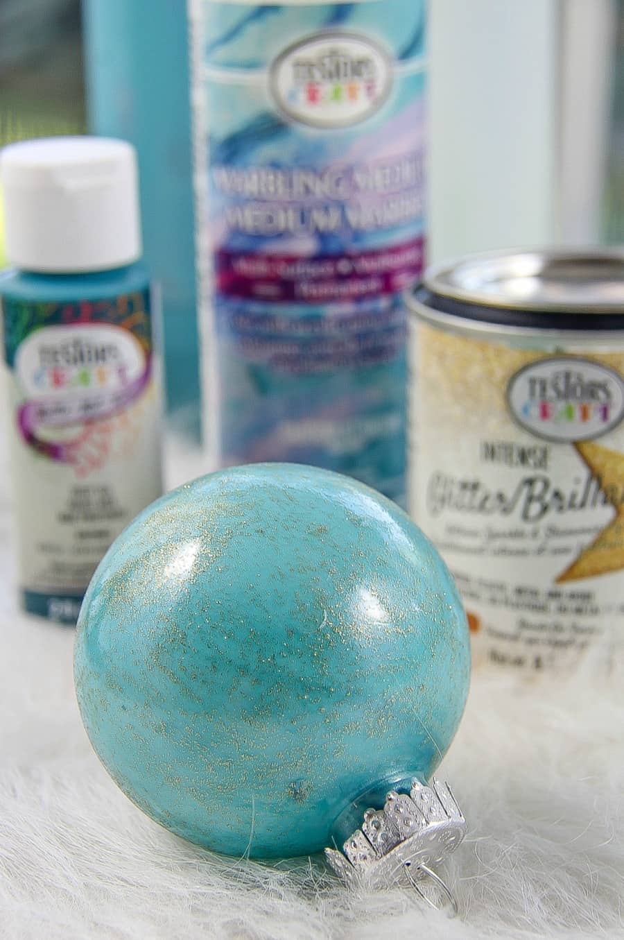 How To Paint Christmas Ornaments With Glitter