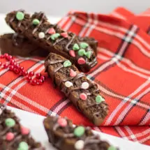 Enjoy our chocolate biscotti recipe: a delicious treat for your holiday dessert table.