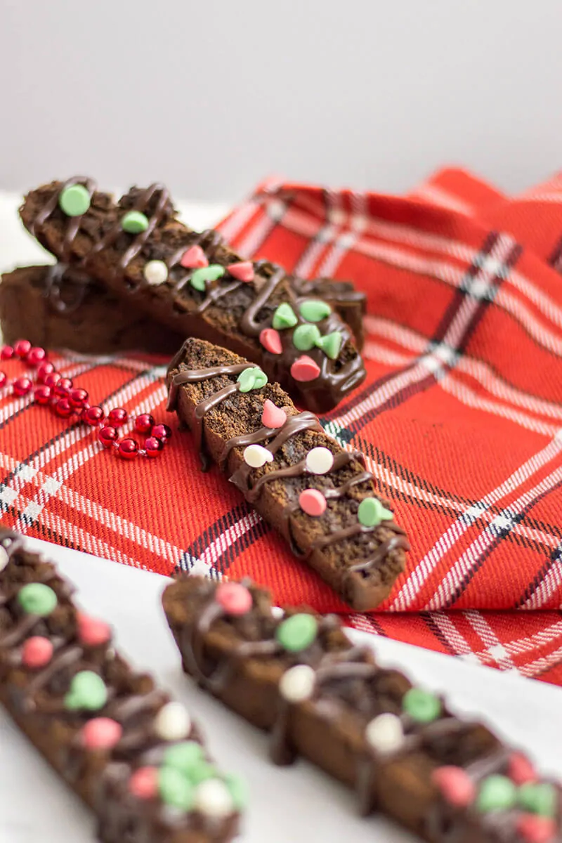 Enjoy our chocolate biscotti recipe: a delicious treat for your holiday dessert table.