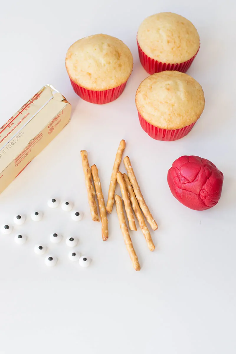 Ingredients for Valentines cupcakes