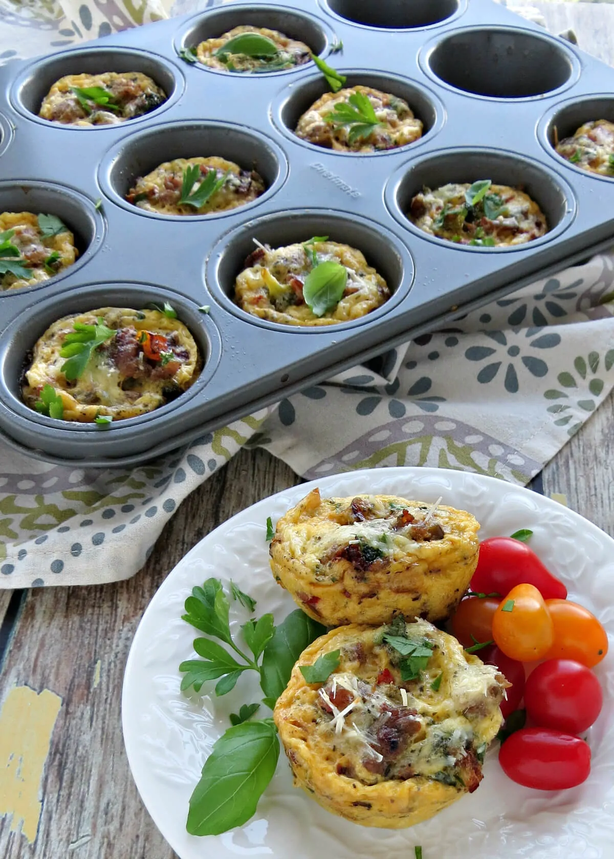 Breakfast Egg Muffins - Loaded with Sausage and Veggies Recipe