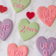 Conversation Heart Cookies for Valentine's Day