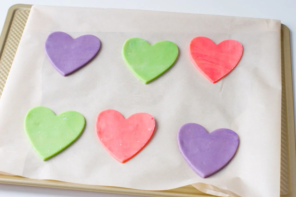 Conversation Heart Cookies for Valentine's Day