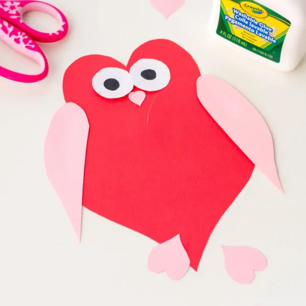 Owl Heart Shape Paper Craft – DIY Valentine’s Day Cards