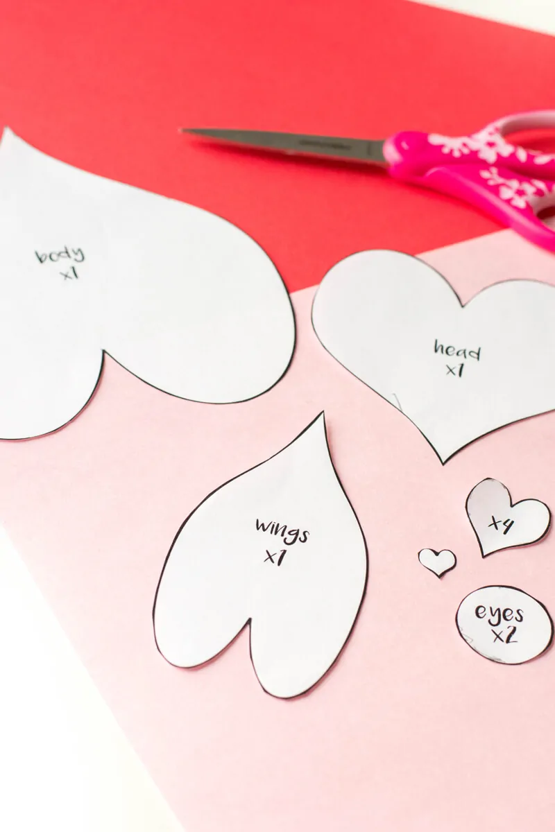 A DIY Valentine's Day card made up of heart shapes: here's how to make an Owl Heart Shape Paper Craft.