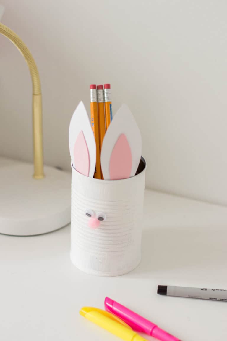 Easter Craft for Kids Bunny Pencil Holder 5 Minutes for Mom