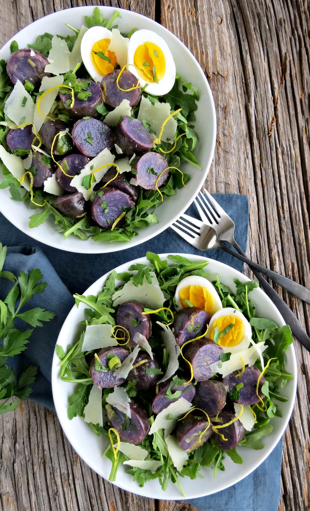 Purple Potato Salad with Lemon and Herb Vinaigrette - Easy Recipe