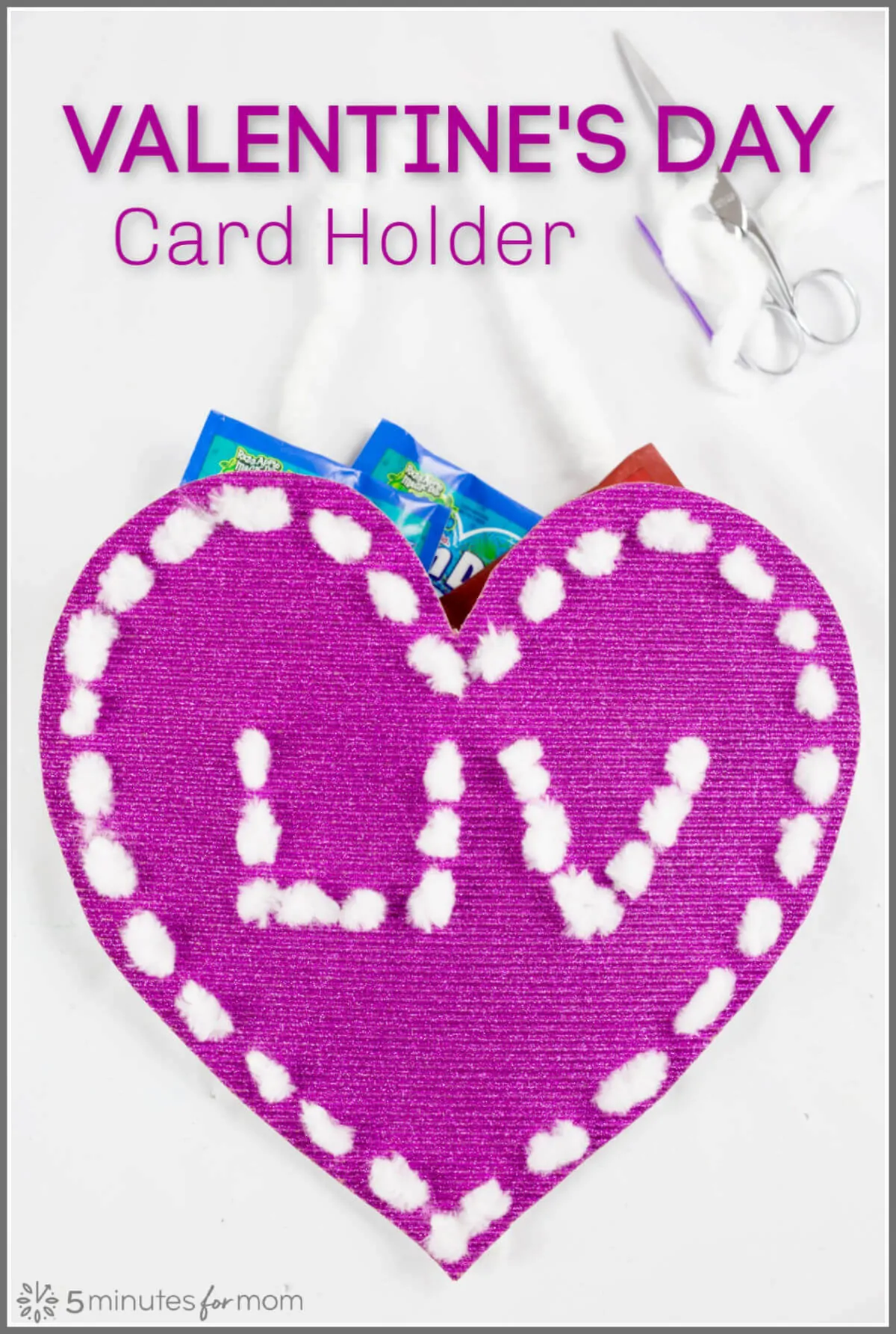 Valentine Card Holder - A fun and easy Valentine's Day card holder idea for school or home.