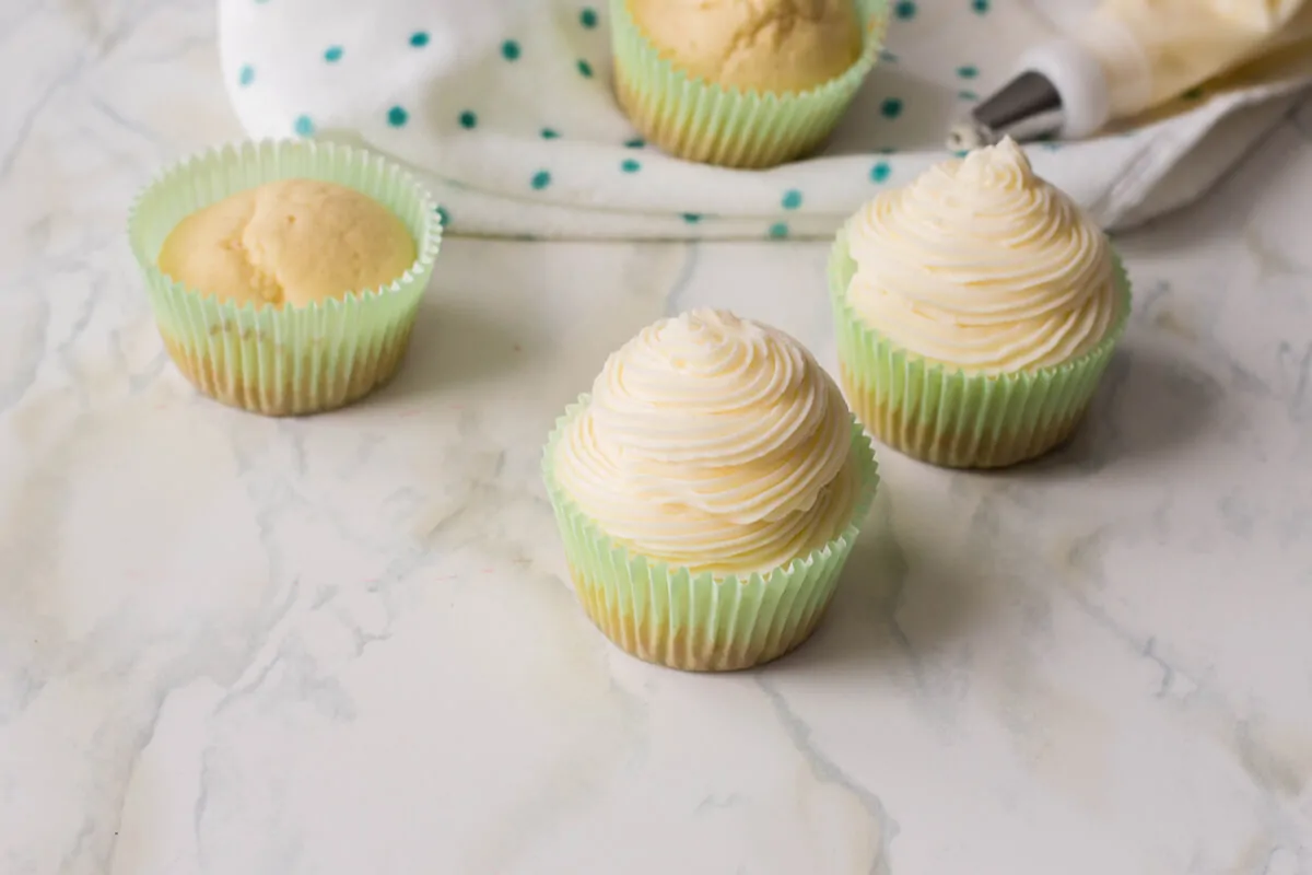 Step-by-step tutorial on how to make your own batch of homemade vanilla cupcakes.