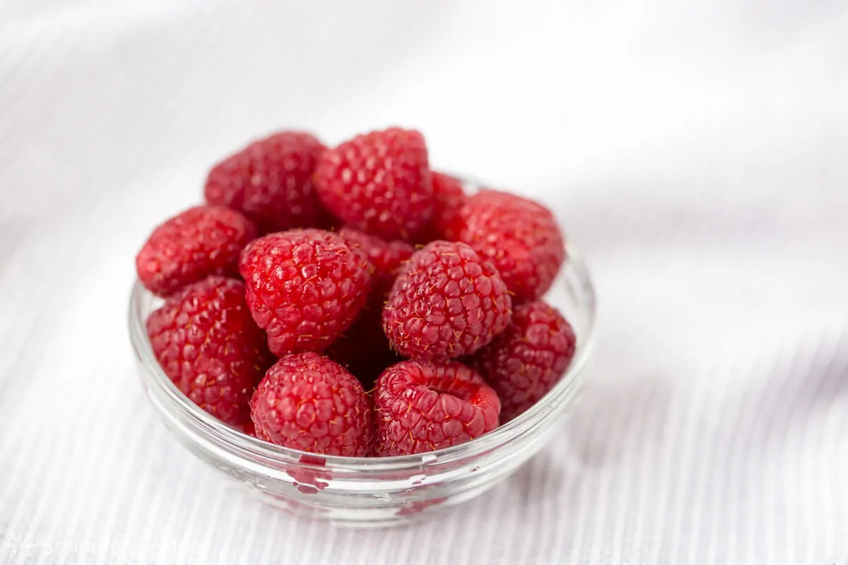 Bowl of Fresh Raspberries