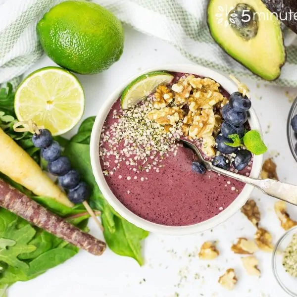 Blueberry Avocado Smoothie Bowl