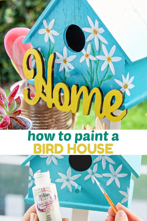 Painted Birdhouses - Easy Spring Craft Idea #springcraft #birdhouse