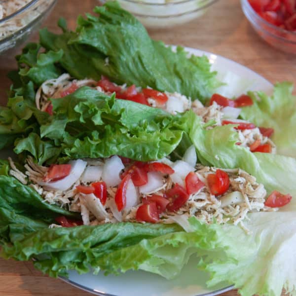 Greek Chicken Lettuce Wraps